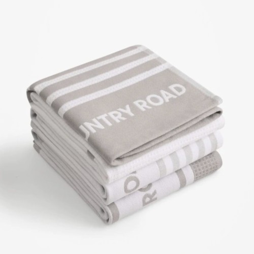 Country Road Aeri Australian Cotton Tea Towel Pack of 3 in Mid Grey